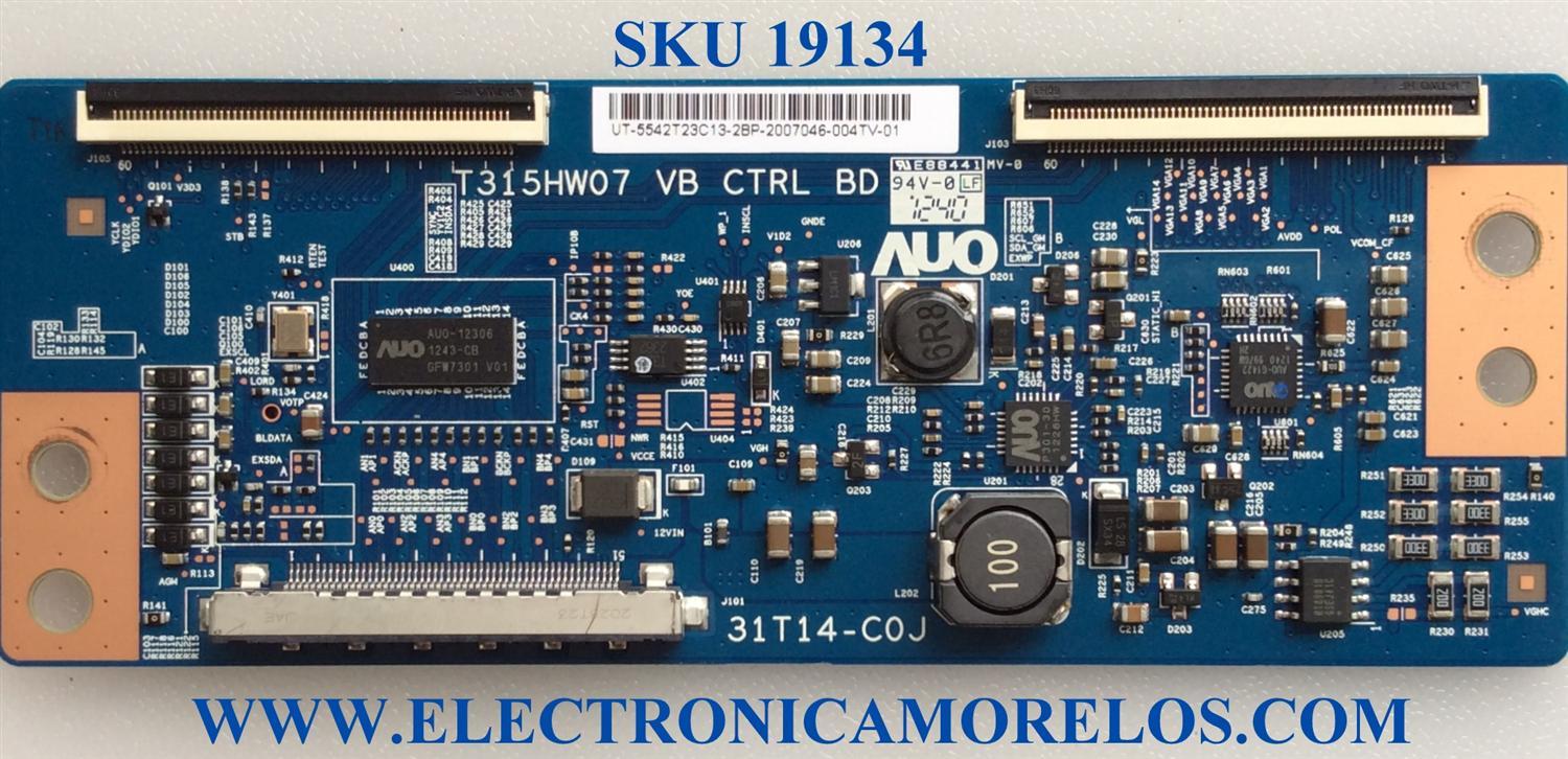 T-CON / RCA 55.42T23.C13 / T315HW07 VB / 5542T23C13 / 31T14-C0J / MODELOS LED42C45RQD / LED42C45RQ 3504-LE42C45-A1
